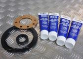 Dichtsatz Achsschenkelgehäuse Vorderachse Land Rover Defender 90, 110, 130, 300Tdi, Td5, Td4, Discovery, RRC,  Achsschenkel Gehäuse Kugel VA mit Fett, FTC3401, FTC3276, FTC3646, LR059968