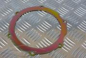 Halteblech, Ring, Sicherungsring, Halter,  Dichtring Achsschenkelgehäuse Vorderachse Land Rover Defender 90, 110, 130, 300Tdi, Td5, Td4, Discovery, RRC,  Achsschenkel Gehäuse Kugel VA rechts links vorne, RRY500180